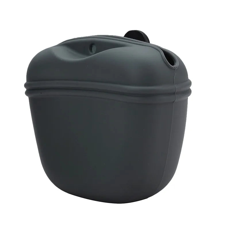 Silicone Dog Treat Bag Outdoor Feeder Puppy Snack Pouch Food Reward Storage Bag Pet Portable Dog Training Waist Bag