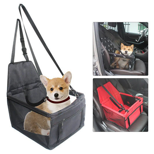 Dog Car Seat,Scratch Proof Durable Pet Booster Car Front Seat Puppy Safety Belt Stable Foldable Travel Pet Car Seat