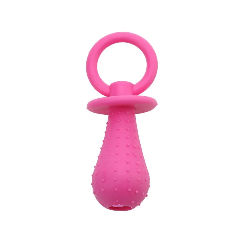 Pet Rubber Pacifier Dog Toy Interactive Rubber Soother Pet Dog Cat Puppy Elasticity Teeth Dog Chew Toys Tooth Cleaning Toy
