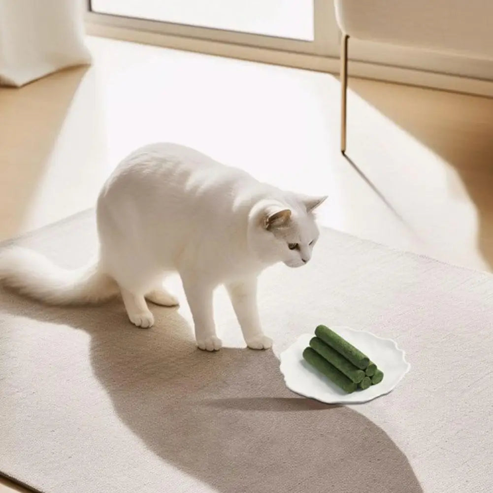 1/2/3bag Cat Grass Teeth Grinding Stick Pet Snacks Cat Hair Cat Mild Baby Eat Ready Teeth Hairball Sticks Cleaning To Removal