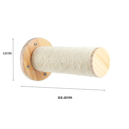 Wall-mounted Cat Hammock Bed Pet Furniture Kitten Wall Shelf Set Cat Perch Wooden Scratching Climbing Post Cat Tree House Toy