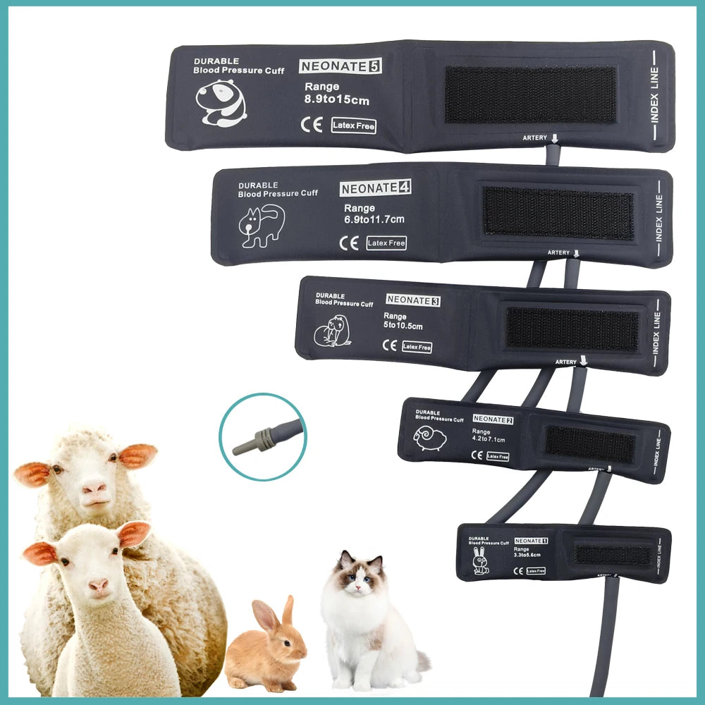 Veterinary use of animal cuff content 08A Veterinary blood pressure monitor cuff With Connector