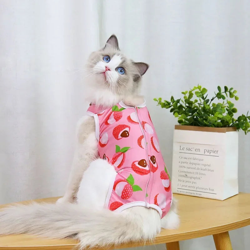 Cat Anti-licking Sterilization Clothes Pet Surgery Suit for Small Dog Cat Weaning Breathable Cat Anti-scratch Care Clothes