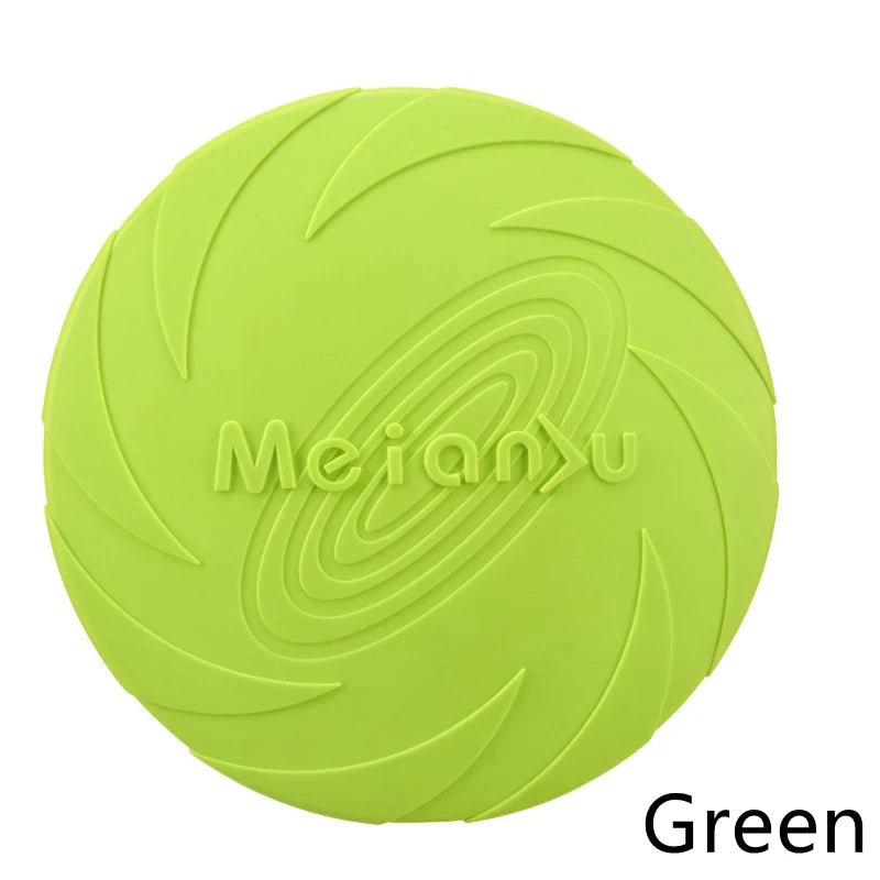 Dog Toy Flying Disc Silicone Material Sturdy Resistant Bite Mark Repairable Pet Outdoor Training Entertainment Throwing Type Toy