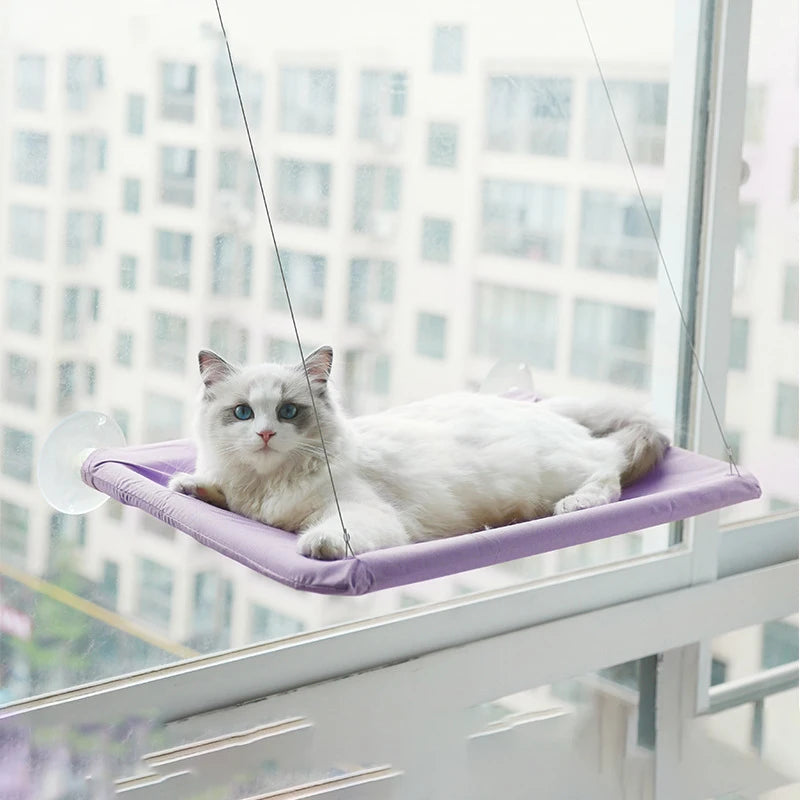 Pet Cat Hammock Aerial Hanging Cat Bed Cats Bed House Kitten Climbing Frame Sunny Window Seat Nest Bearing 20kg Pet Accessories