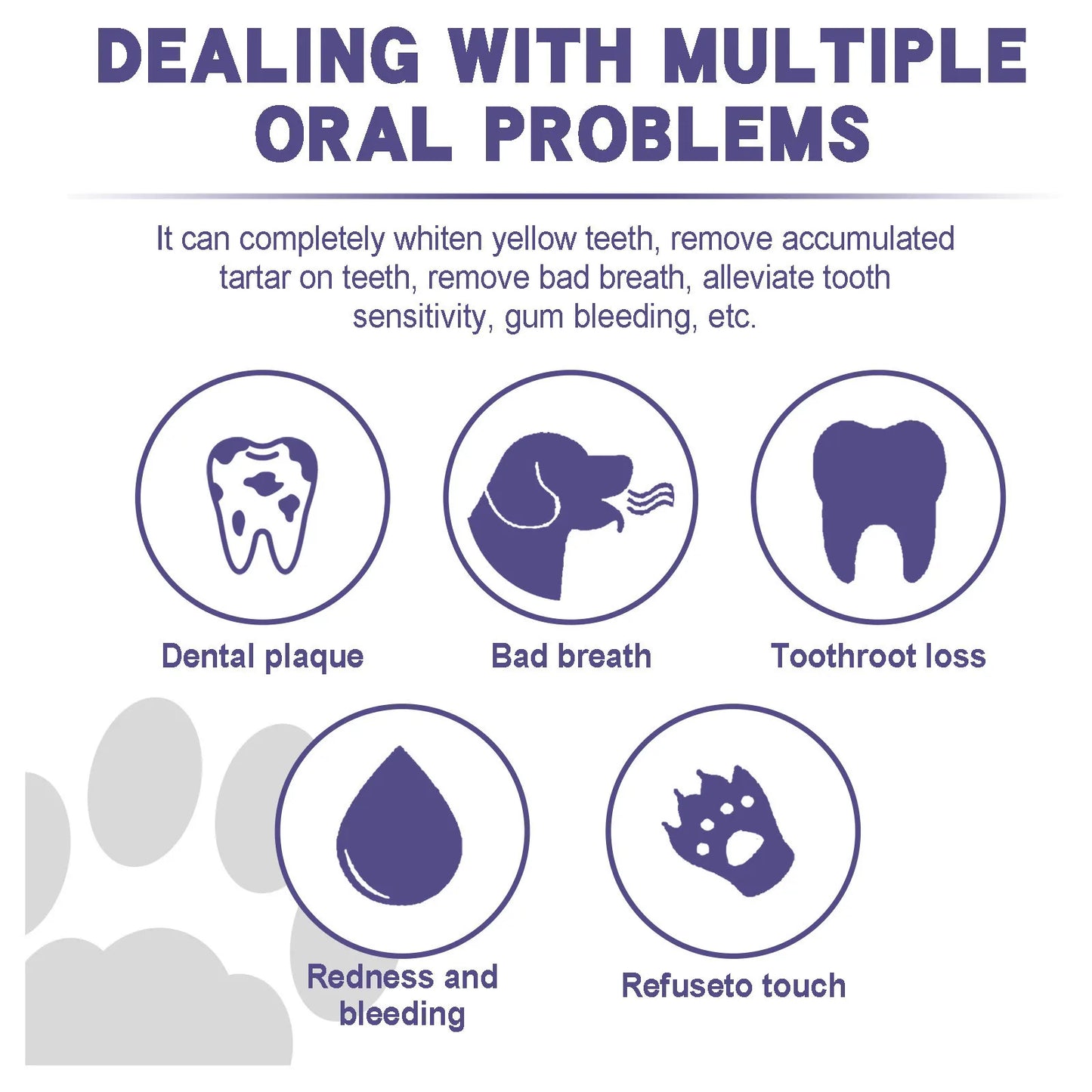 3ml Pet Teeth Cleaning Gel Fresh Breath Tooth Whitening Toothbrush Tartar Removal Oral Care Teeth Repairing Dog Dental Pen