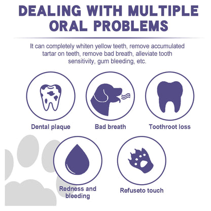3ml Pet Teeth Cleaning Gel Fresh Breath Tooth Whitening Toothbrush Tartar Removal Oral Care Teeth Repairing Dog Dental Pen