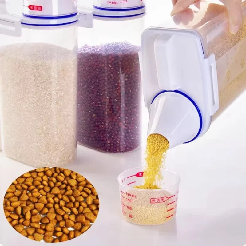 Pet Cat Food Can Storage Dog Food Storage Bucket Box Sealed Mite Removal Moisture-proof And Insect-proof Dust-proof