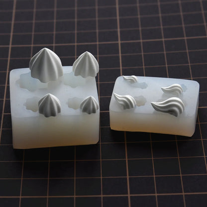 Mini Cake Cream DIY silicone Mold Polymer Ceramic Clay Doll House Miniature Cake Cream DIY molds