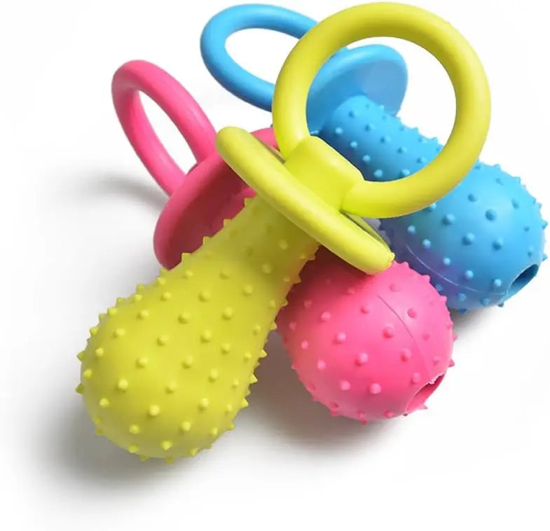 Pet Rubber Pacifier Dog Toy Interactive Rubber Soother Pet Dog Cat Puppy Elasticity Teeth Dog Chew Toys Tooth Cleaning Toy