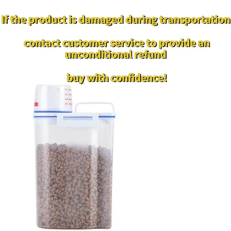 Pet Cat Food Can Storage Dog Food Storage Bucket Box Sealed Mite Removal Moisture-proof And Insect-proof Dust-proof