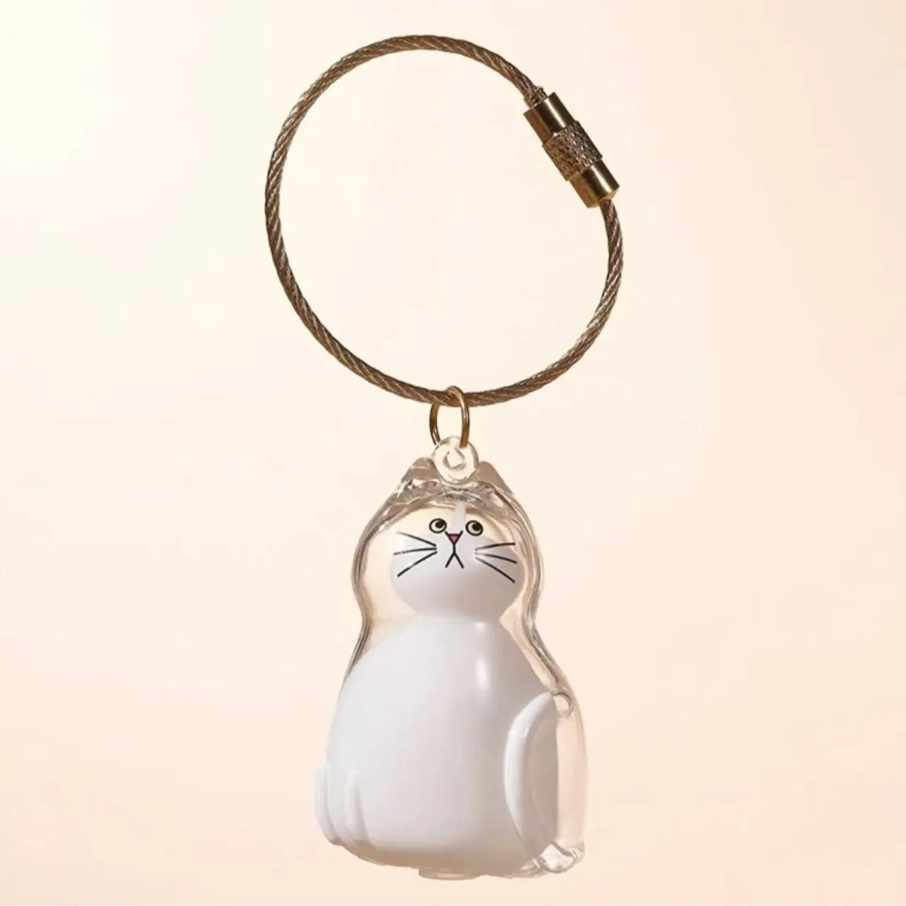 Cat Fur/Dog Hair Memorial Charm Resin Keepsake Capsule for Pet Hair Portable Keychain Pendant for Hair Rainbow Bridge Pendant
