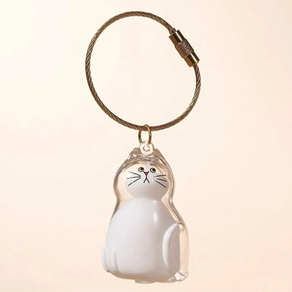 Cat Fur/Dog Hair Memorial Charm Resin Keepsake Capsule for Pet Hair Portable Keychain Pendant for Hair Rainbow Bridge Pendant