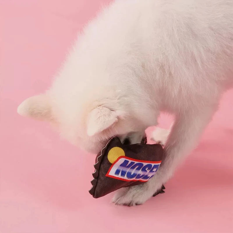 New Cute Sound Hidden Food Toys Plush Pet Puppy Toy Slow Food Chocolate Snickers Small And Medium Sized Dog Chewing Paper Toy