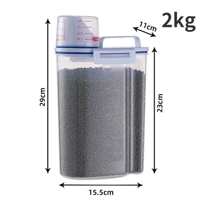 Pet Cat Food Can Storage Dog Food Storage Bucket Box Sealed Mite Removal Moisture-proof And Insect-proof Dust-proof