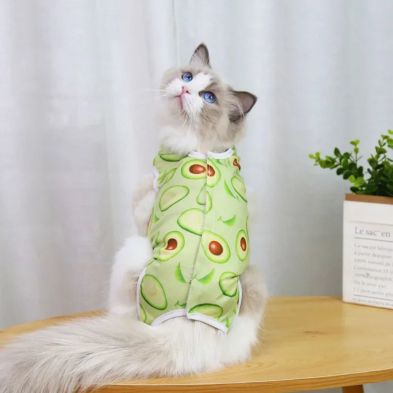 Cat Anti-licking Sterilization Clothes Pet Surgery Suit for Small Dog Cat Weaning Breathable Cat Anti-scratch Care Clothes