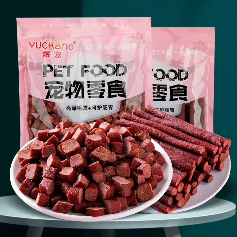 Dog Snacks Beef Beef Strip Pet Snacks 500 g/bag Pet Teddy Golden Hair Beef Strip