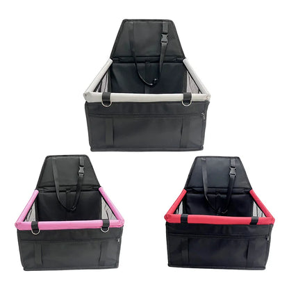 Dog Car Seat,Scratch Proof Durable Pet Booster Car Front Seat Puppy Safety Belt Stable Foldable Travel Pet Car Seat