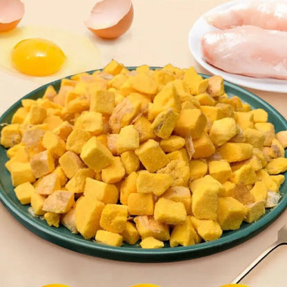 40g Freeze Dried Egg Yolk Granules Beautify Smoothing Cat Hair Cat Snacks Safe Freeze-dried Pet Food Healthy To Pets