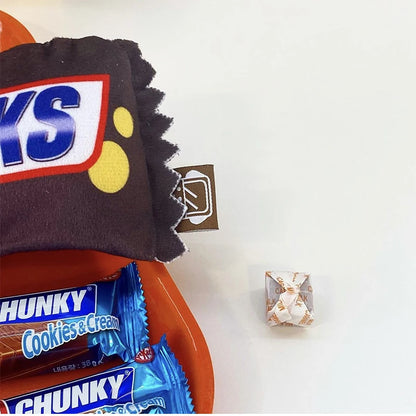 New Cute Sound Hidden Food Toys Plush Pet Puppy Toy Slow Food Chocolate Snickers Small And Medium Sized Dog Chewing Paper Toy