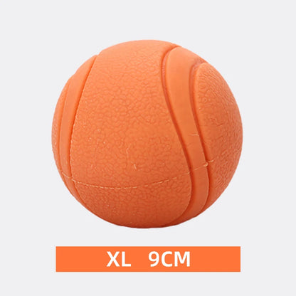 HOOPET Dog Toy Rubber Ball Bite-resistant Ball Toy for Dogs Puppy Teddy Pitbull Red Color Solid Ball S-XL Pet Supplies