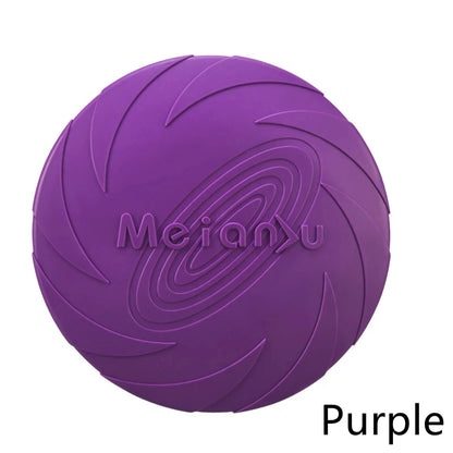 Dog Toy Flying Disc Silicone Material Sturdy Resistant Bite Mark Repairable Pet Outdoor Training Entertainment Throwing Type Toy