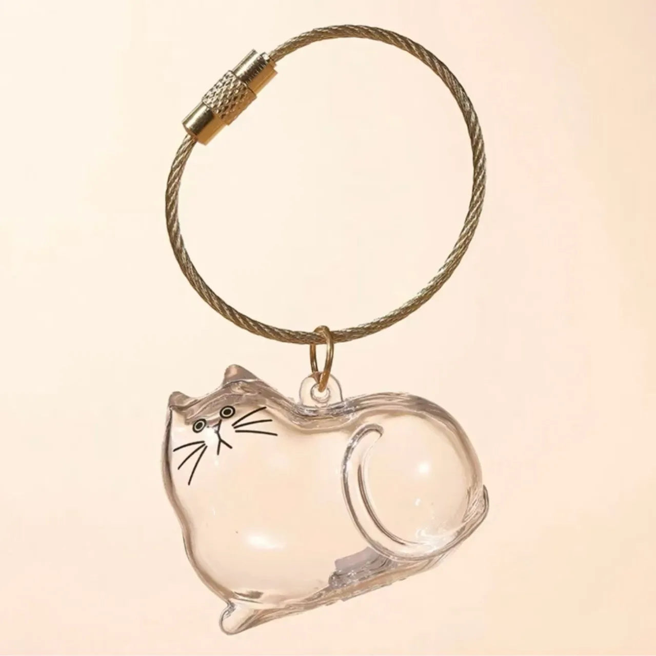 Cat Fur/Dog Hair Memorial Charm Resin Keepsake Capsule for Pet Hair Portable Keychain Pendant for Hair Rainbow Bridge Pendant