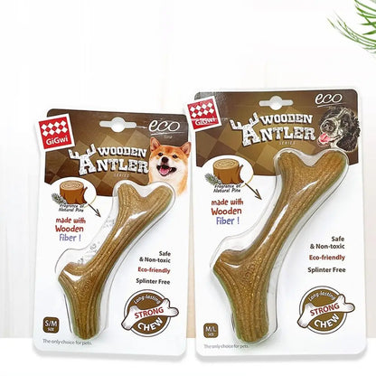 Creative Dog Chew Stick Bone Shape Bite Resistant Puppy Molar Toys Wood Natural Texture Dog Interactive Toys Relieve Boredom