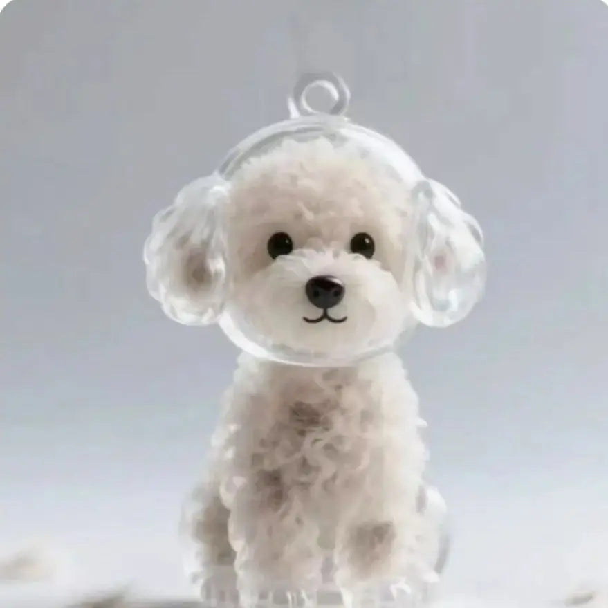 Cat Fur/Dog Hair Memorial Charm Resin Keepsake Capsule for Pet Hair Portable Keychain Pendant for Hair Rainbow Bridge Pendant