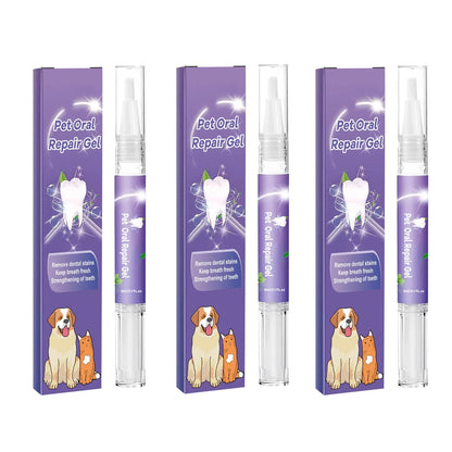 3ml Pet Teeth Cleaning Gel Fresh Breath Tooth Whitening Toothbrush Tartar Removal Oral Care Teeth Repairing Dog Dental Pen