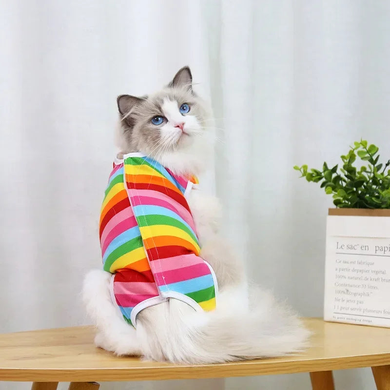 Cat Anti-licking Sterilization Clothes Pet Surgery Suit for Small Dog Cat Weaning Breathable Cat Anti-scratch Care Clothes
