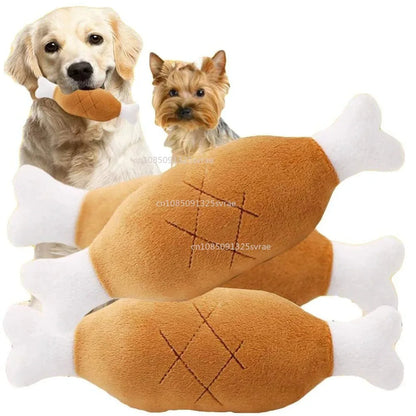 Puppy Dog Plush Squeaky Toy Dogs Chew Toy Cute Funny Bone Carrot Pet Toys Aggressive Chewers Cat Pet Products Puppy Accessories